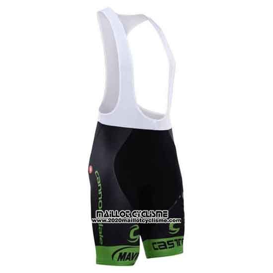 2015 Maillot Ciclismo Cannondale Vert et Noir Manches Courtes et Cuissard